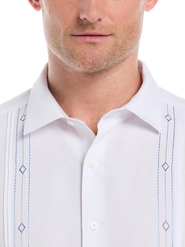 Embroidered Panel Shirt (Brilliant White) 