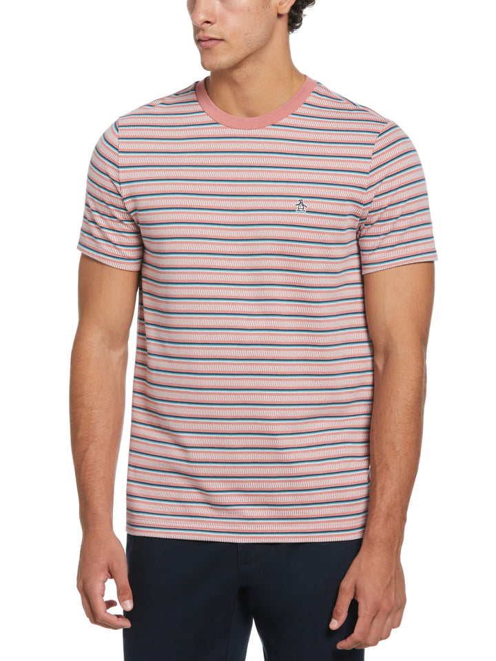 All Over Striped T-Shirt (Dusty Rose) 