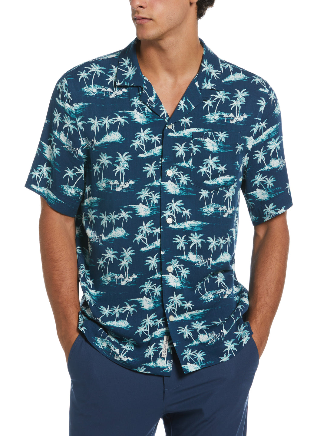 Camp Viscose Island Shirt  (Blue Wing Teal) 