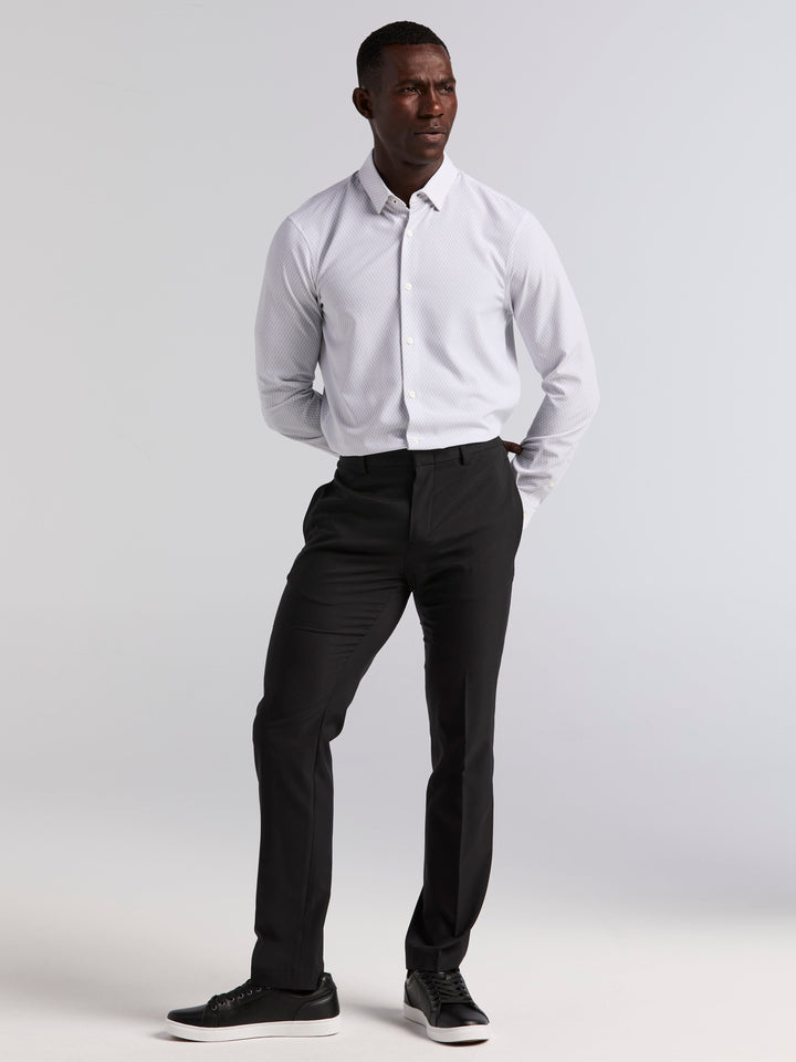 Slim Fit Diamond Geo Print Shirt (Chiseled Stone) 