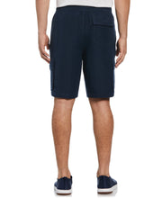 Big and Tall Linen Blend Pull-On Cargo Short (Dress Blues) 