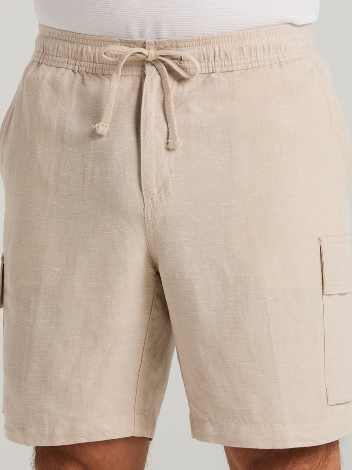 Linen Blend 8" Cargo Short (Island Fossil) 
