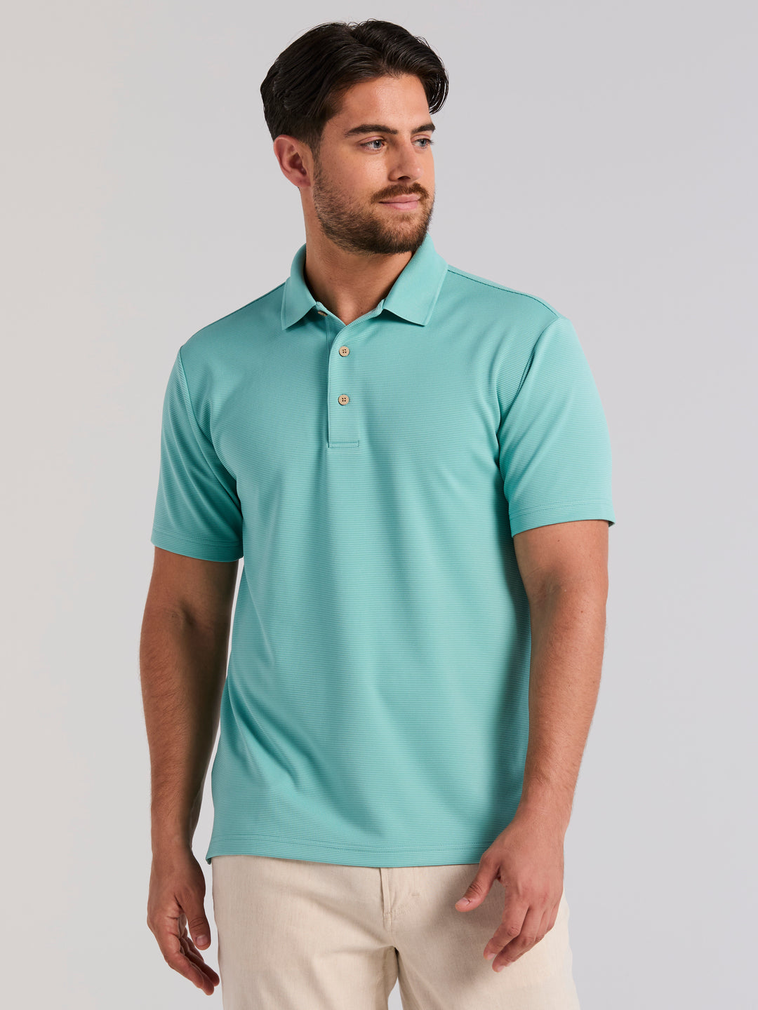 Wicking Ottoman Golf Polo Shirt (Nile Blue) 