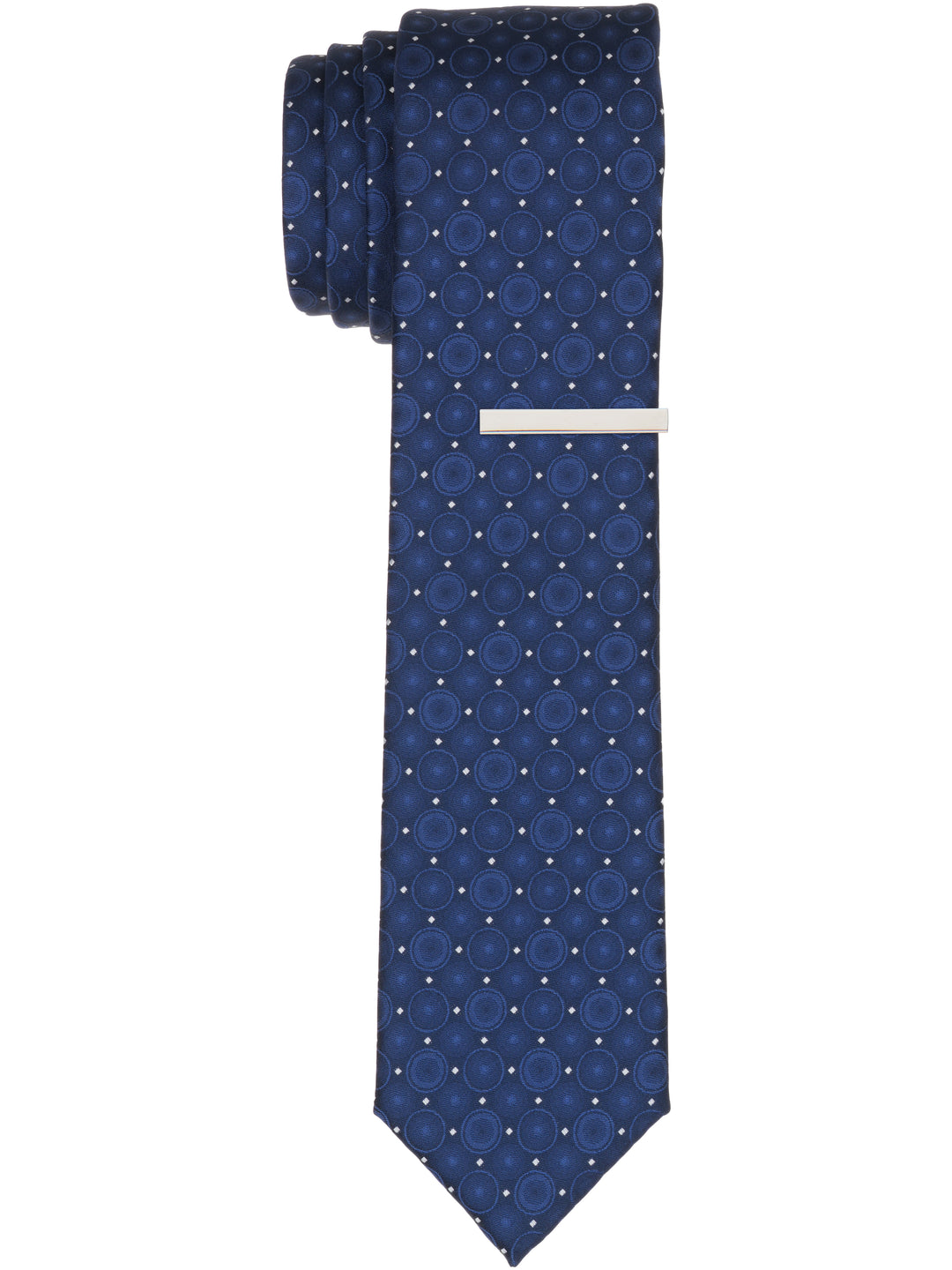 Hickman Dot Slim Fit Tie (Navy) 