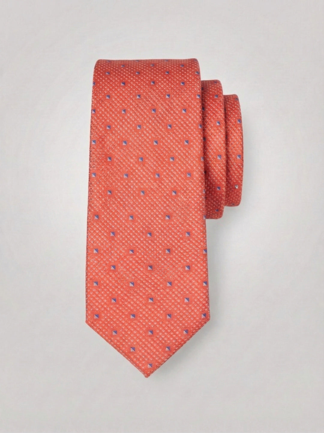 Jarrell Neat Patterned Slim Fit Tie (Orange) 