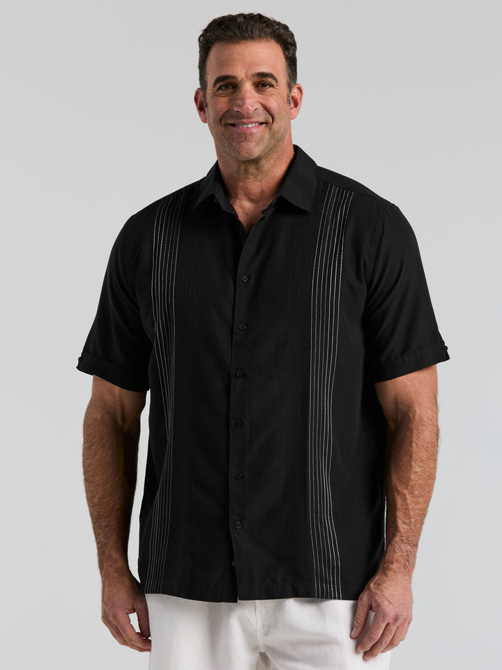 Big & Tall Ombre Shirt (Jet Black) 