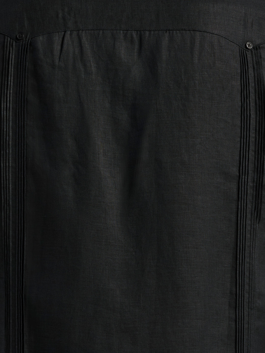 Linen Guayabera Shirt (Jet Black) 