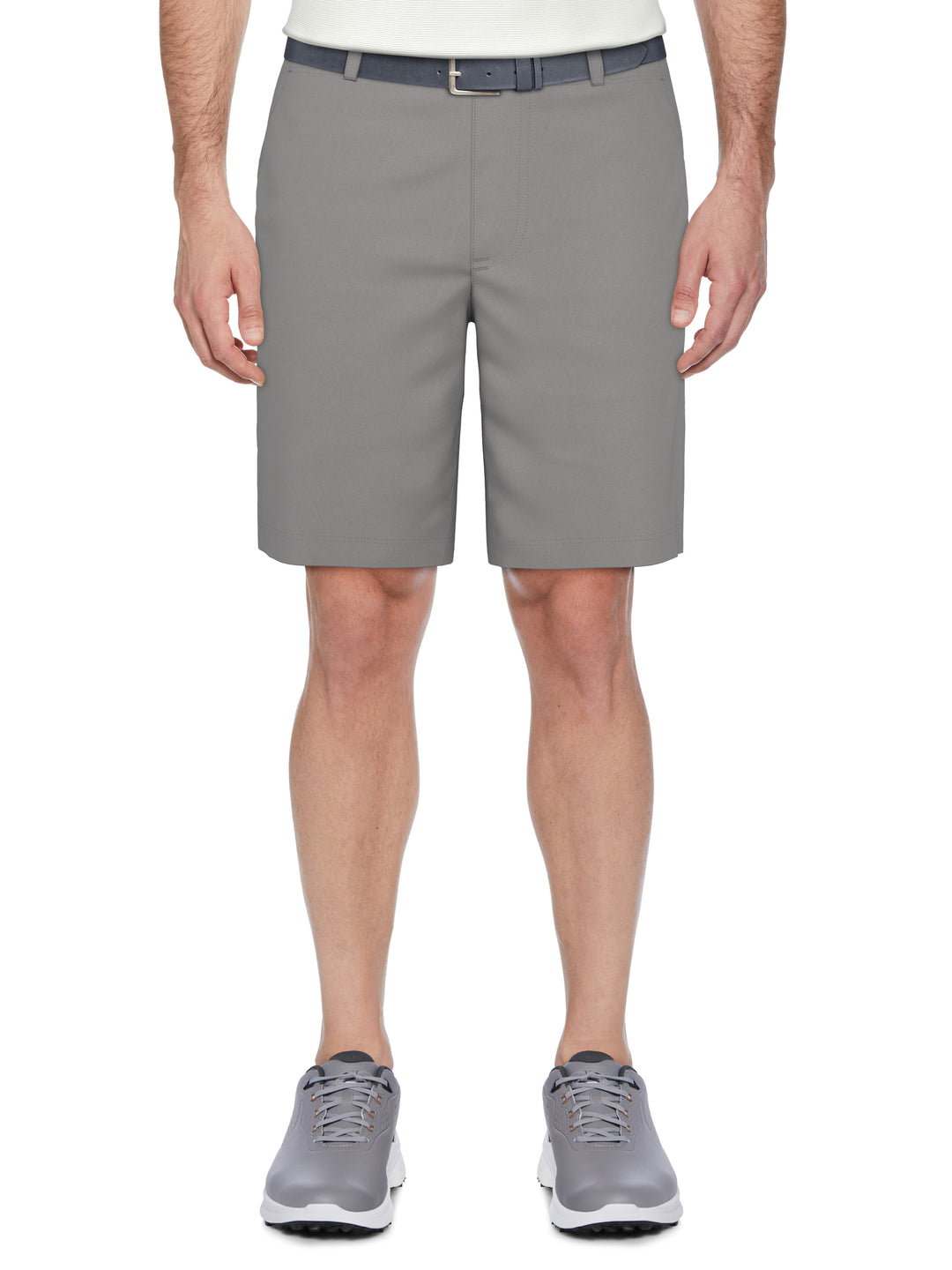 Big and Tall Flat Front With Active Waistband Golf Shorts (Quiet Shade) 