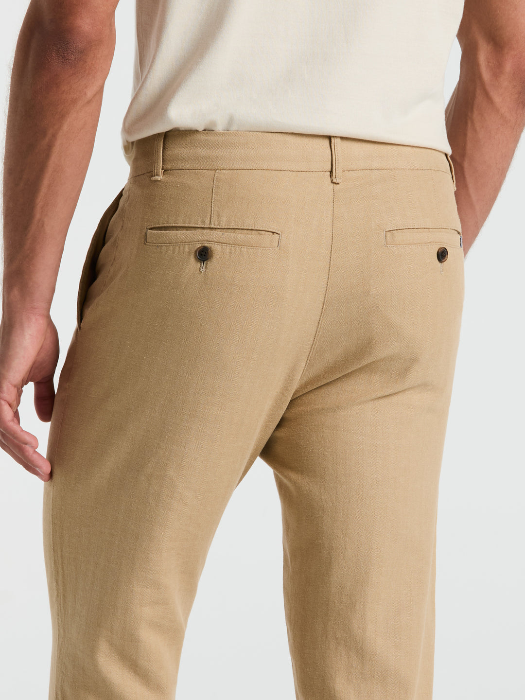 Linen Blend Chino Pant (Travertine) 