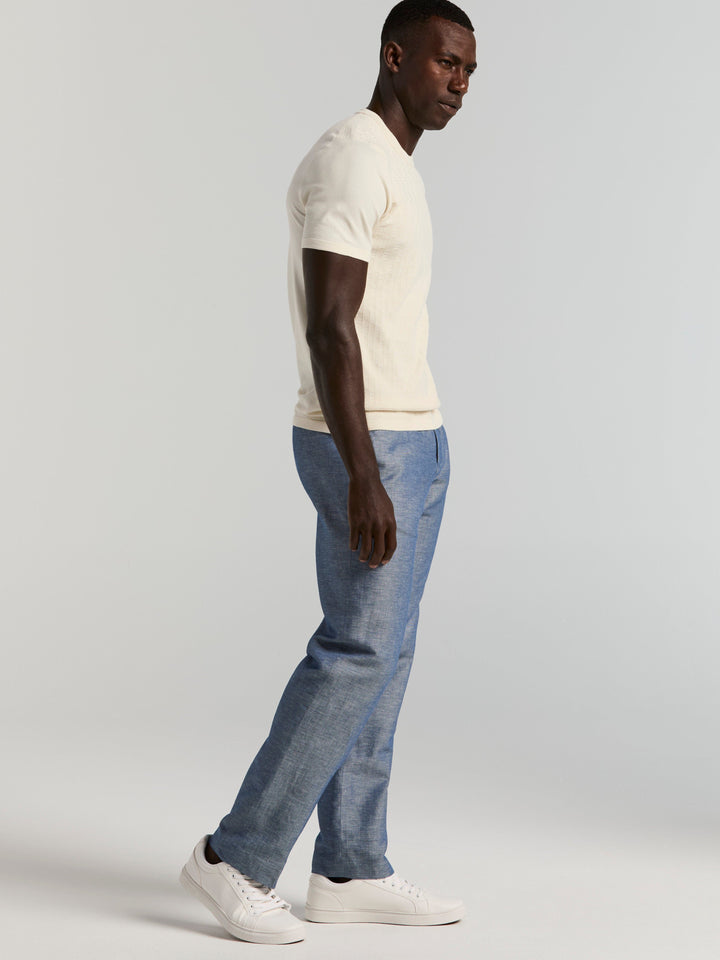 Short Sleeve Geo Texture Crew Sweater (Birch) 