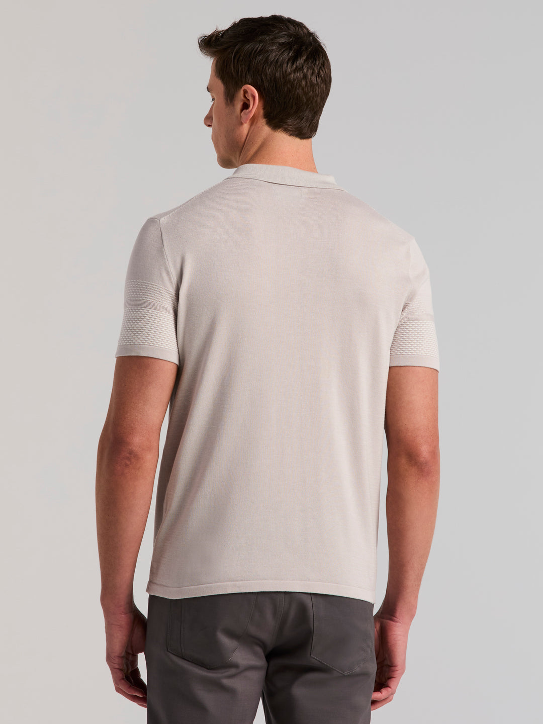 Cotton Modal Textured Button Front Sweater (Quiet Gray) 