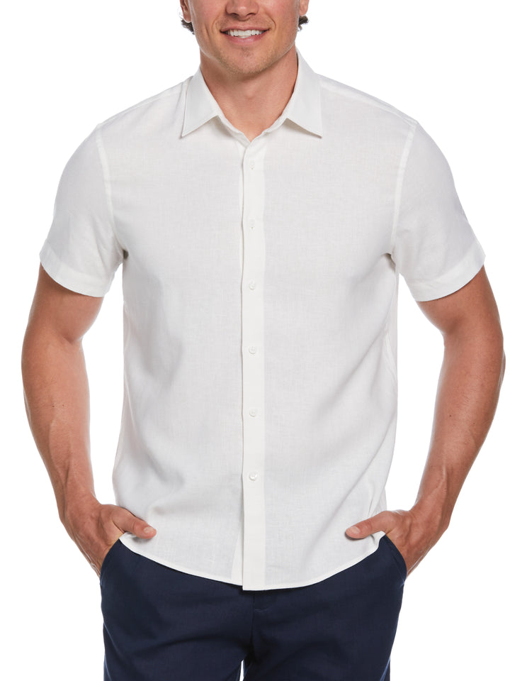 Linen Blend Shirt (Brilliant White) 