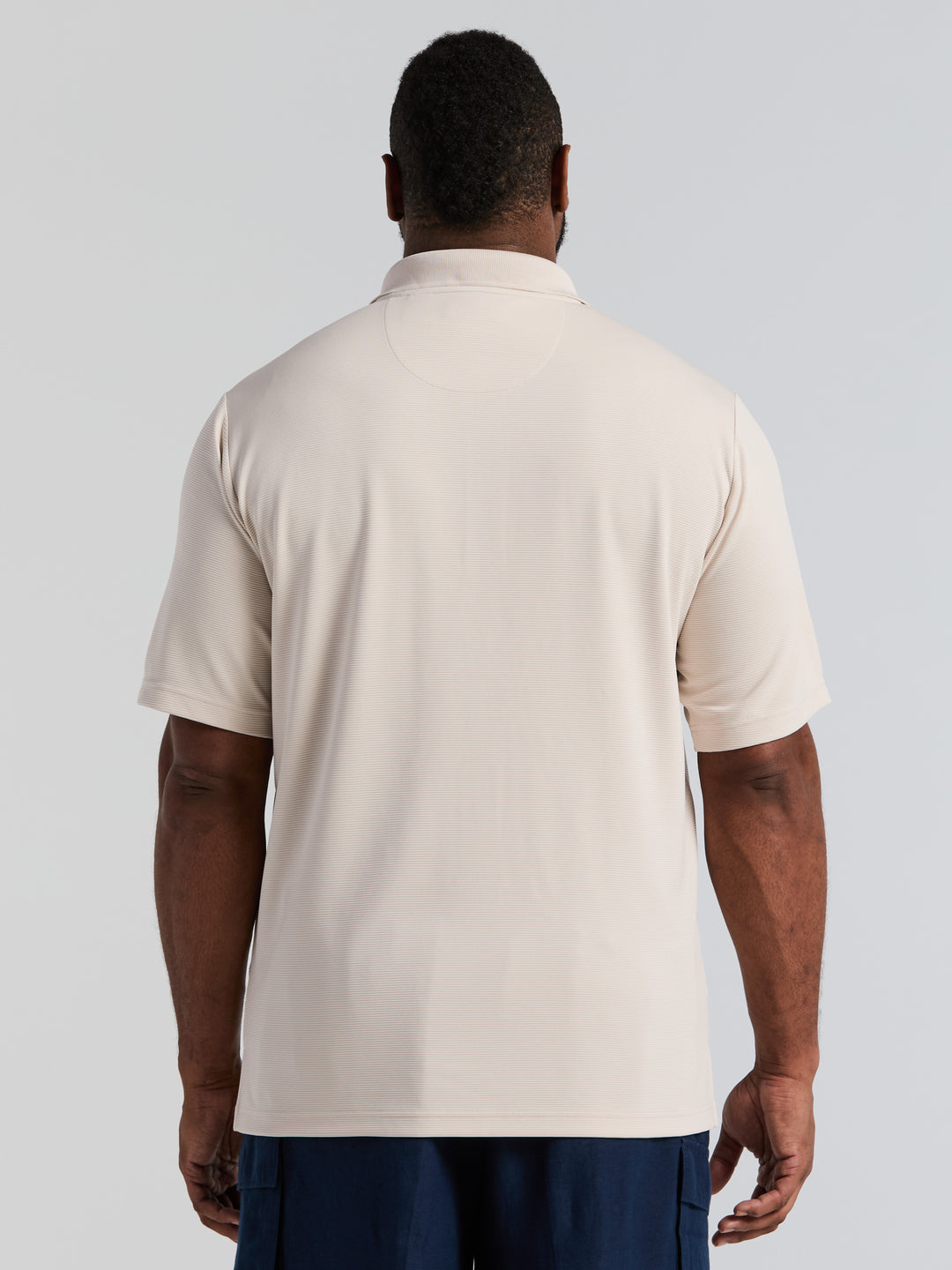 Big & Tall Ottoman Polo Shirt (Moonbeam) 