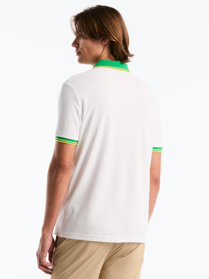 Pique Cotton Polo Shirt Brasil Edition (Bright White) 