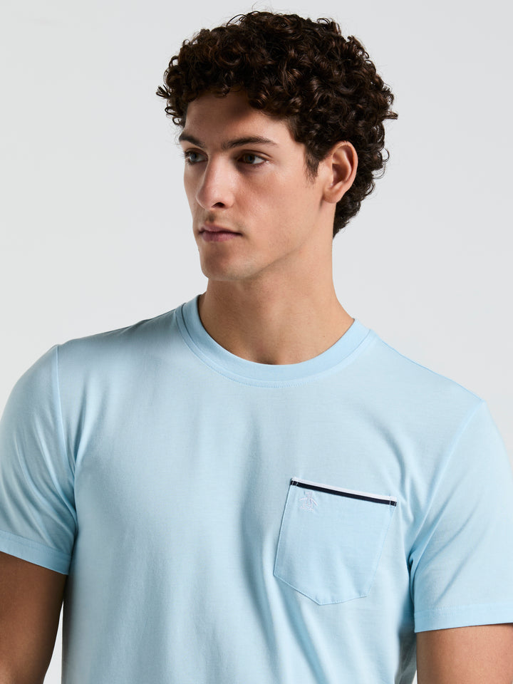 Jersey Earl Tape Tipped Pocket Tee (Crystal Blue) 