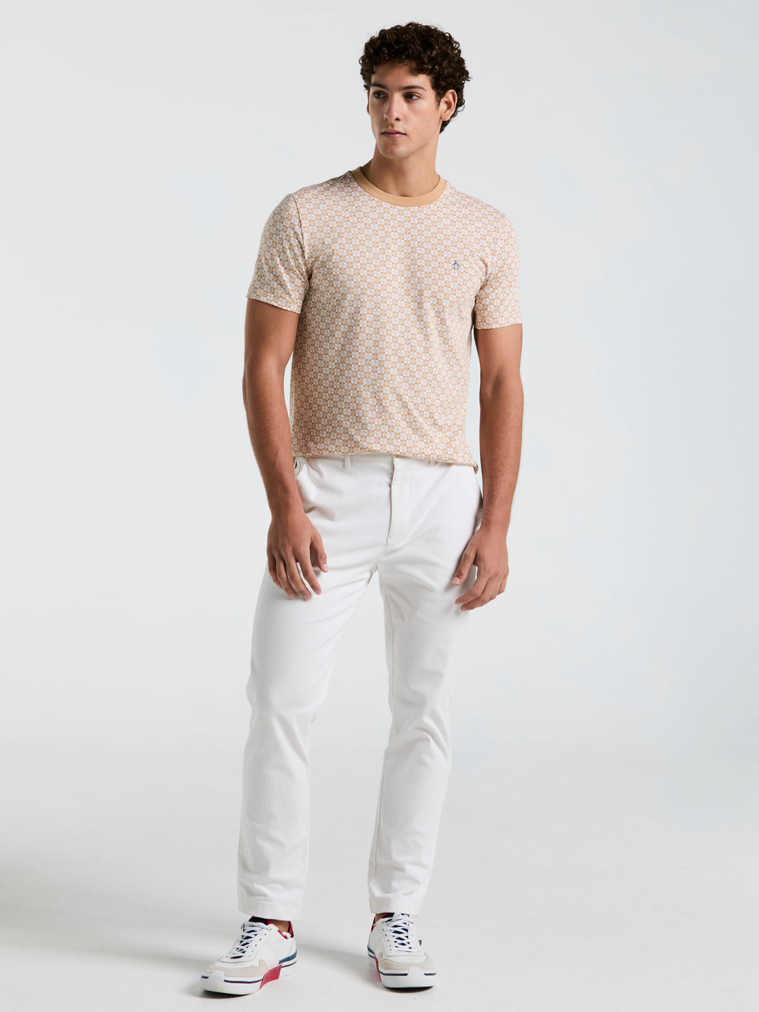 Pete Check Tee (Travertine) 