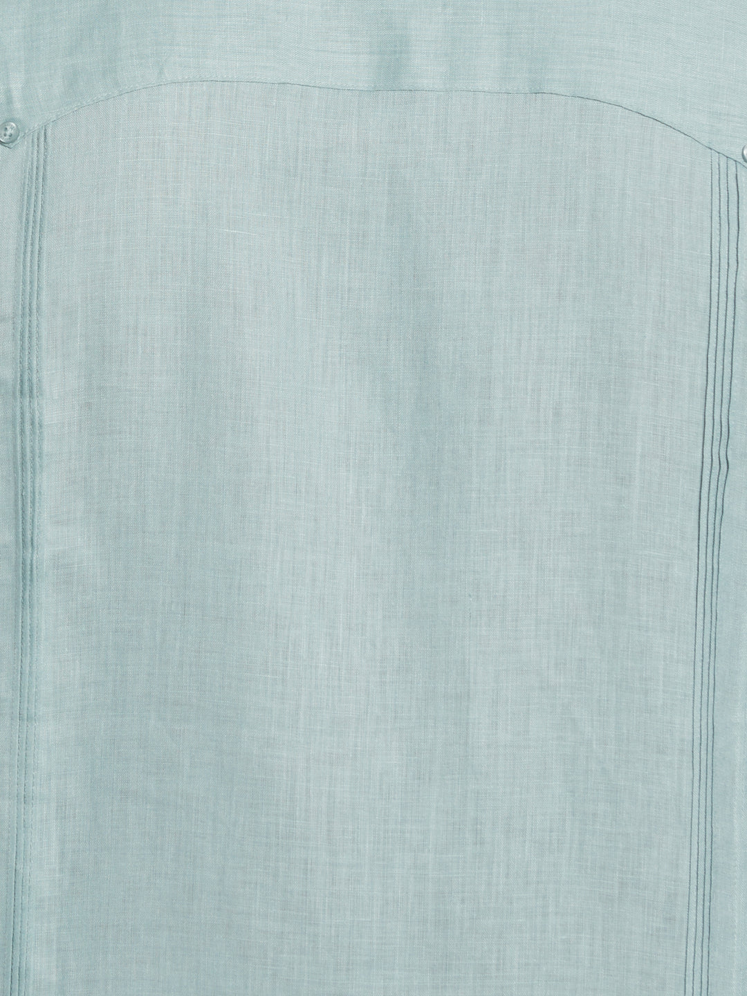 Big & Tall Linen Guayabera Shirt (Blue Surf) 