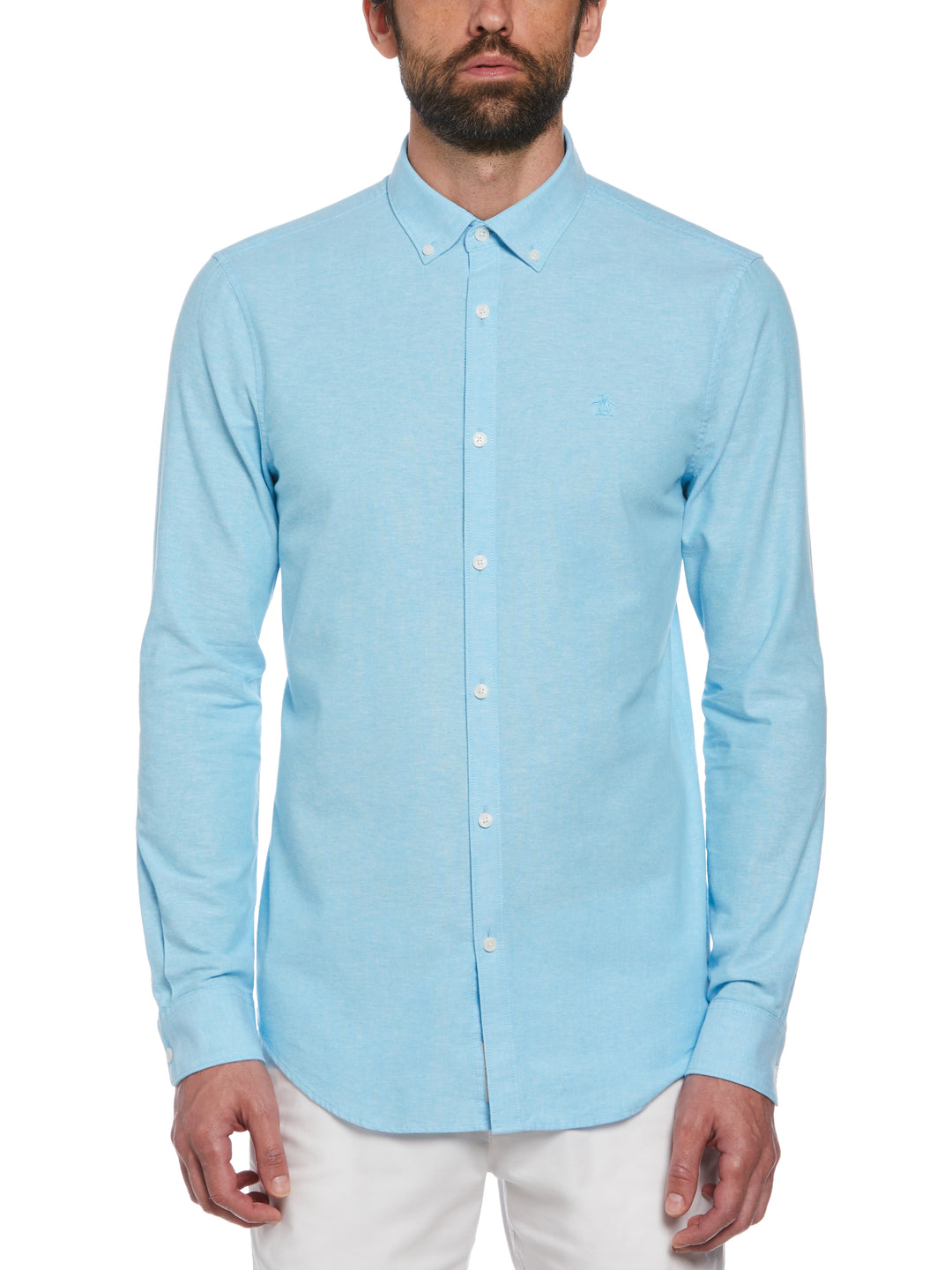 Oxford Long Sleeve Button-Down Shirt (Aquarius) 