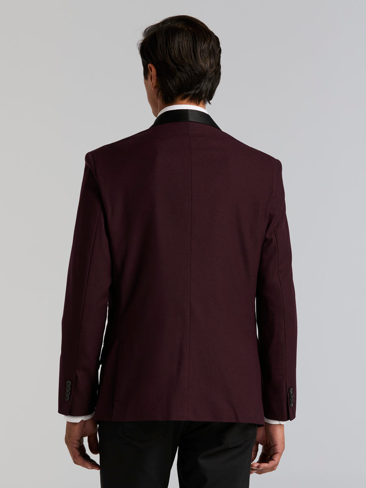 Slim Fit Tuxedo Jacket (Port) 