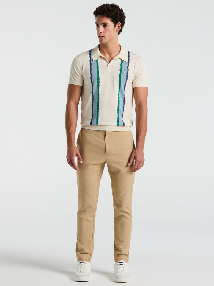 Linen Blend Chino Pant (Travertine) 