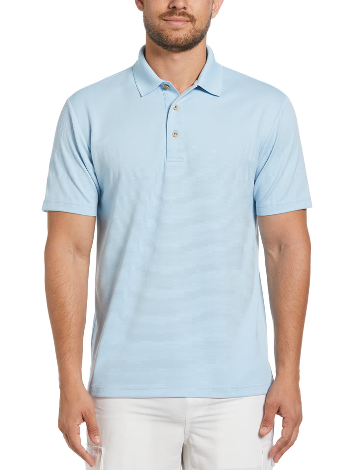 Wicking Ottoman Golf Polo Shirt (Cerulean) 