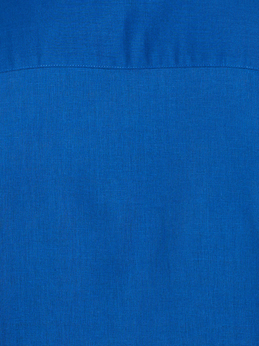 Big & Tall Linen Blend Guayabera Shirt (True Blue) 