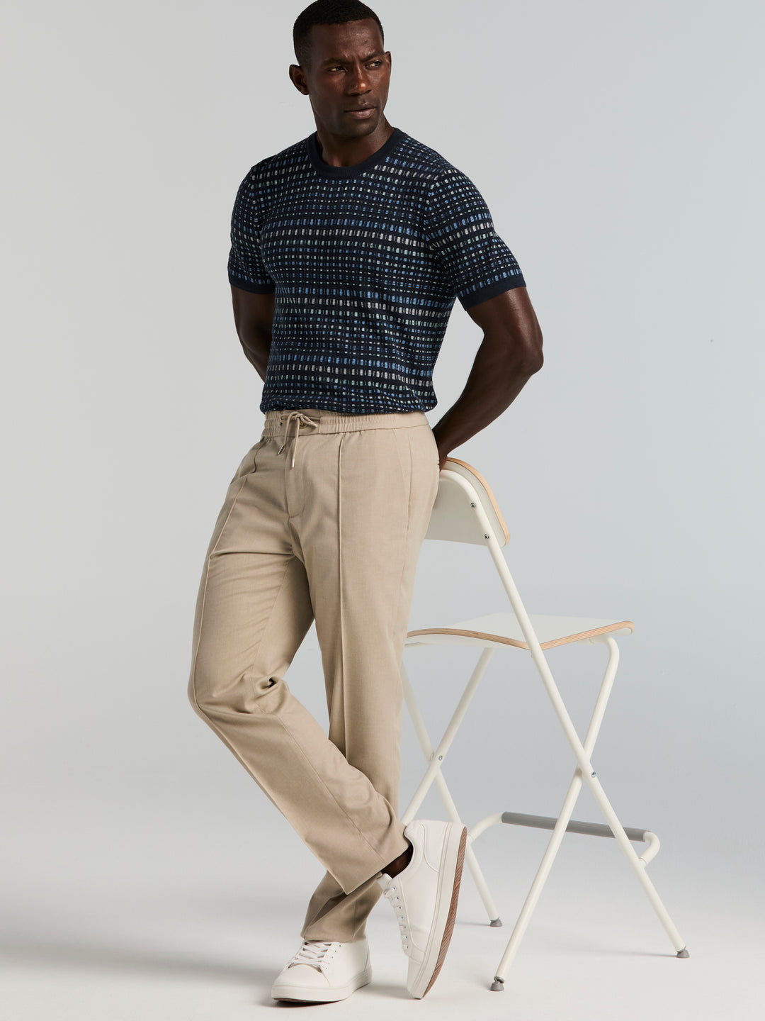 Slim Fit Linen Drawstring Pants (Natural Linen) 