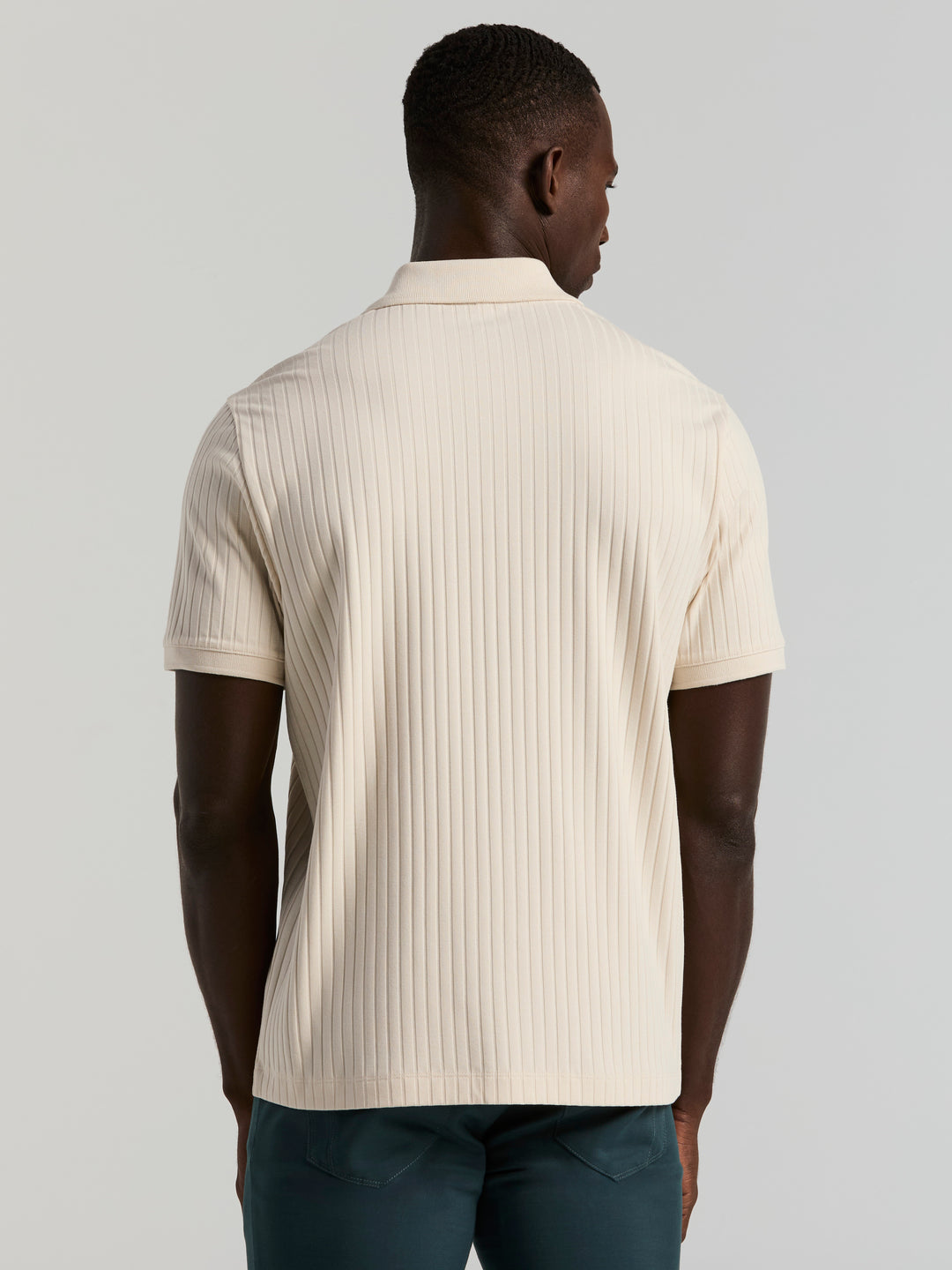 Ribbed Button Up Shirt (Birch) 