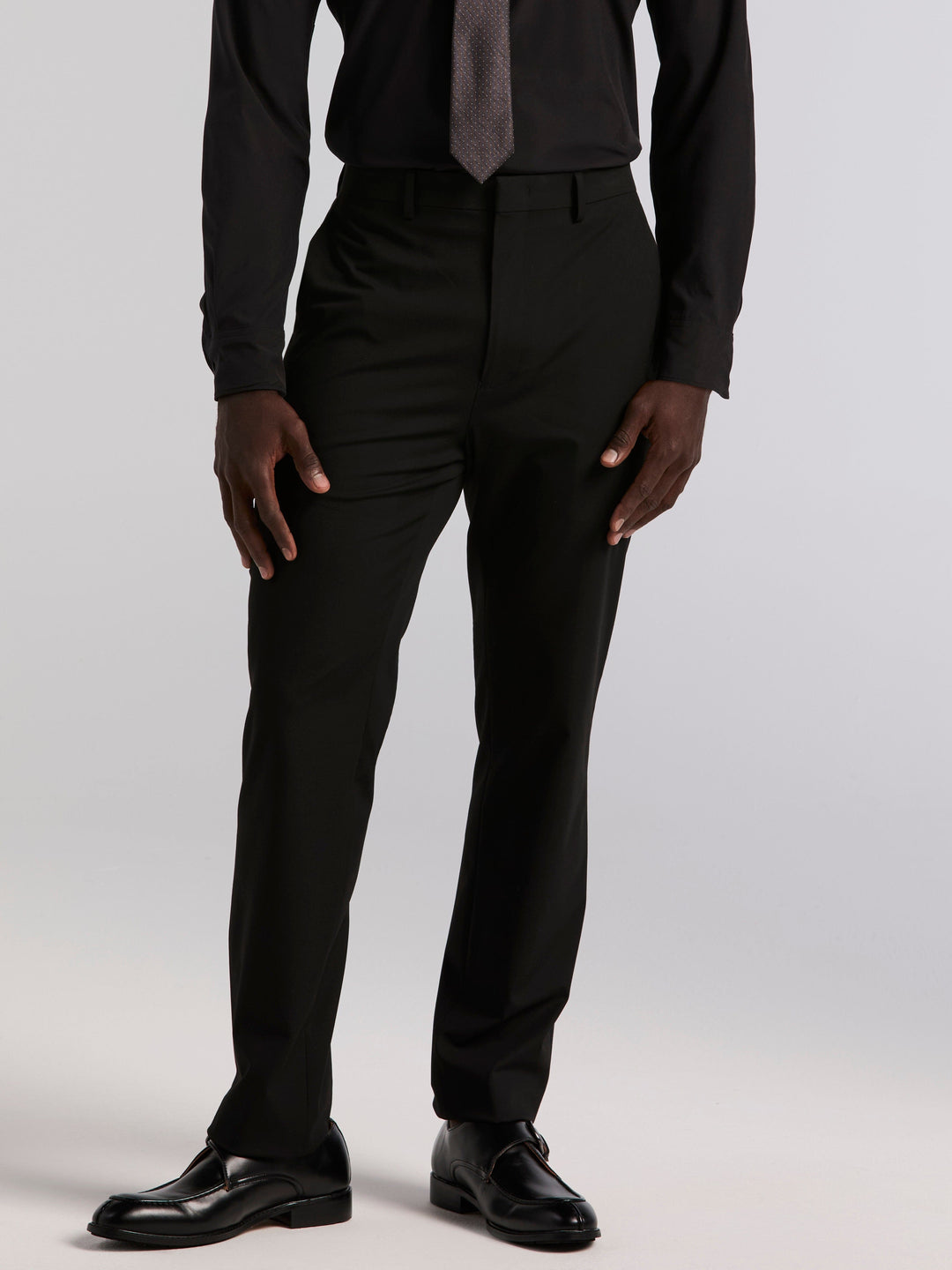 Slim Fit Tech Stretch Suit Pant (Black) 