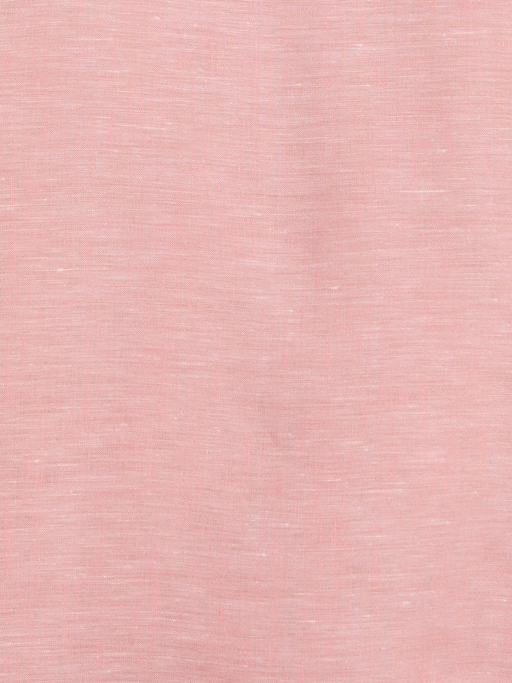 Linen Blend Wrinkle-Resistant Shirt (Terra Cotta) 