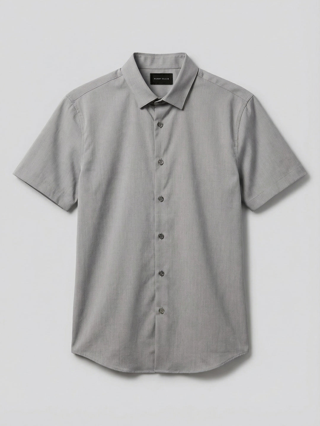 Slim Fit Short Sleeve Spread Collar Shirt (Chiseled Stone) 