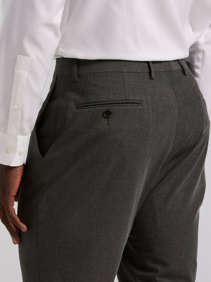 Slim Fit Gabardine Suit Pant (Charcoal) 