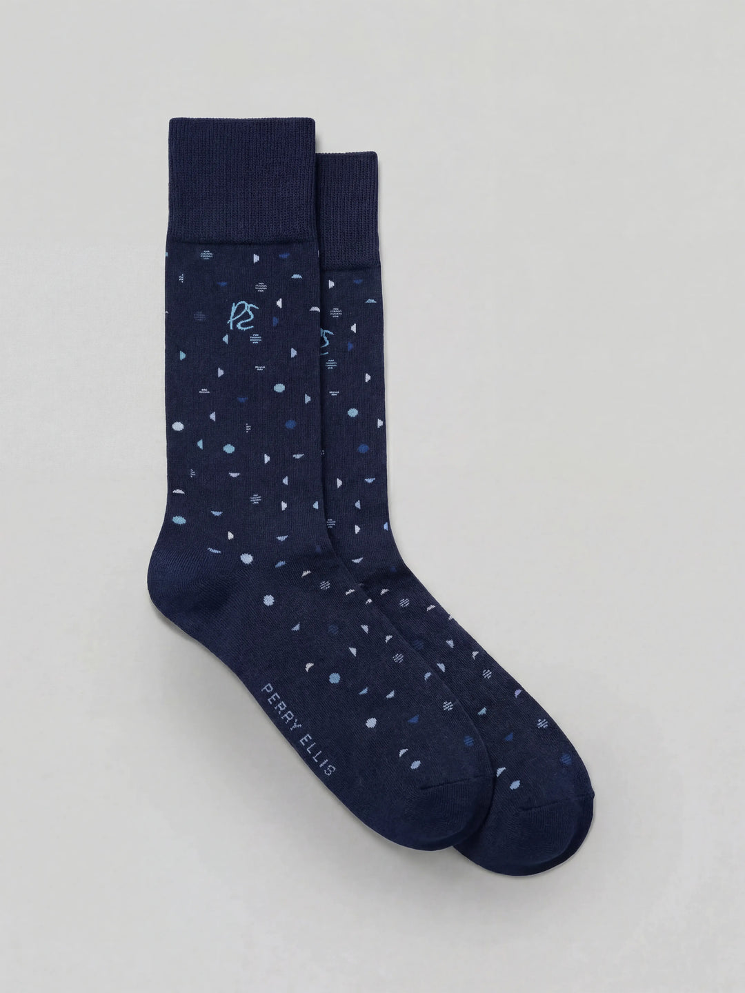 Bamboo Modern Dot Patterned Socks (True Navy) 