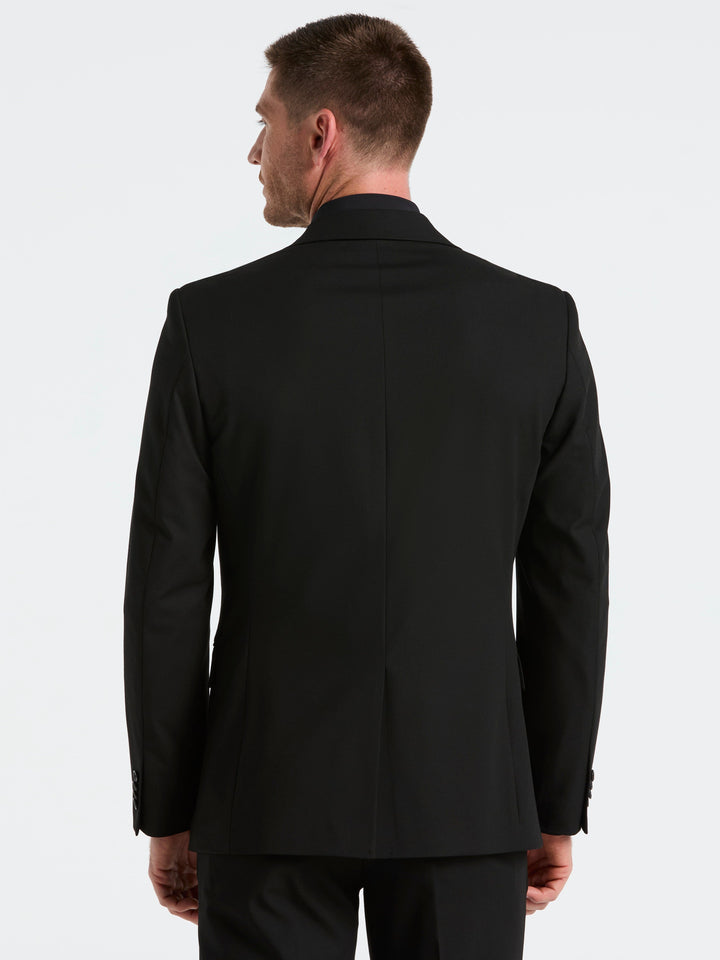 Dobby Louis Slim Fit Suit Jacket (Black) 