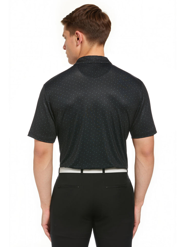 SS Micro Chev Print Polo (Caviar) 