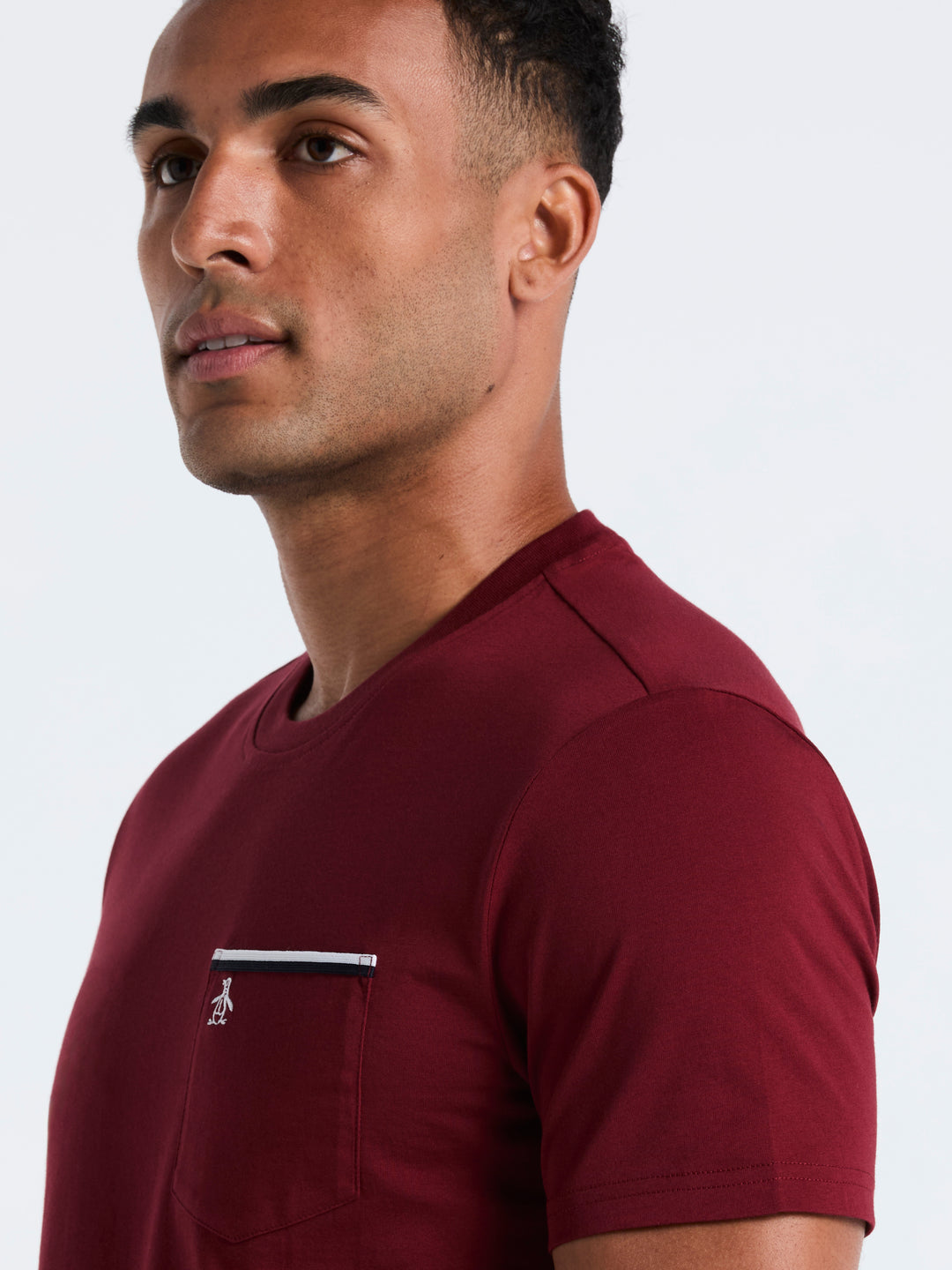 Jersey Earl Tape Tipped Pocket Tee (Cabernet) 