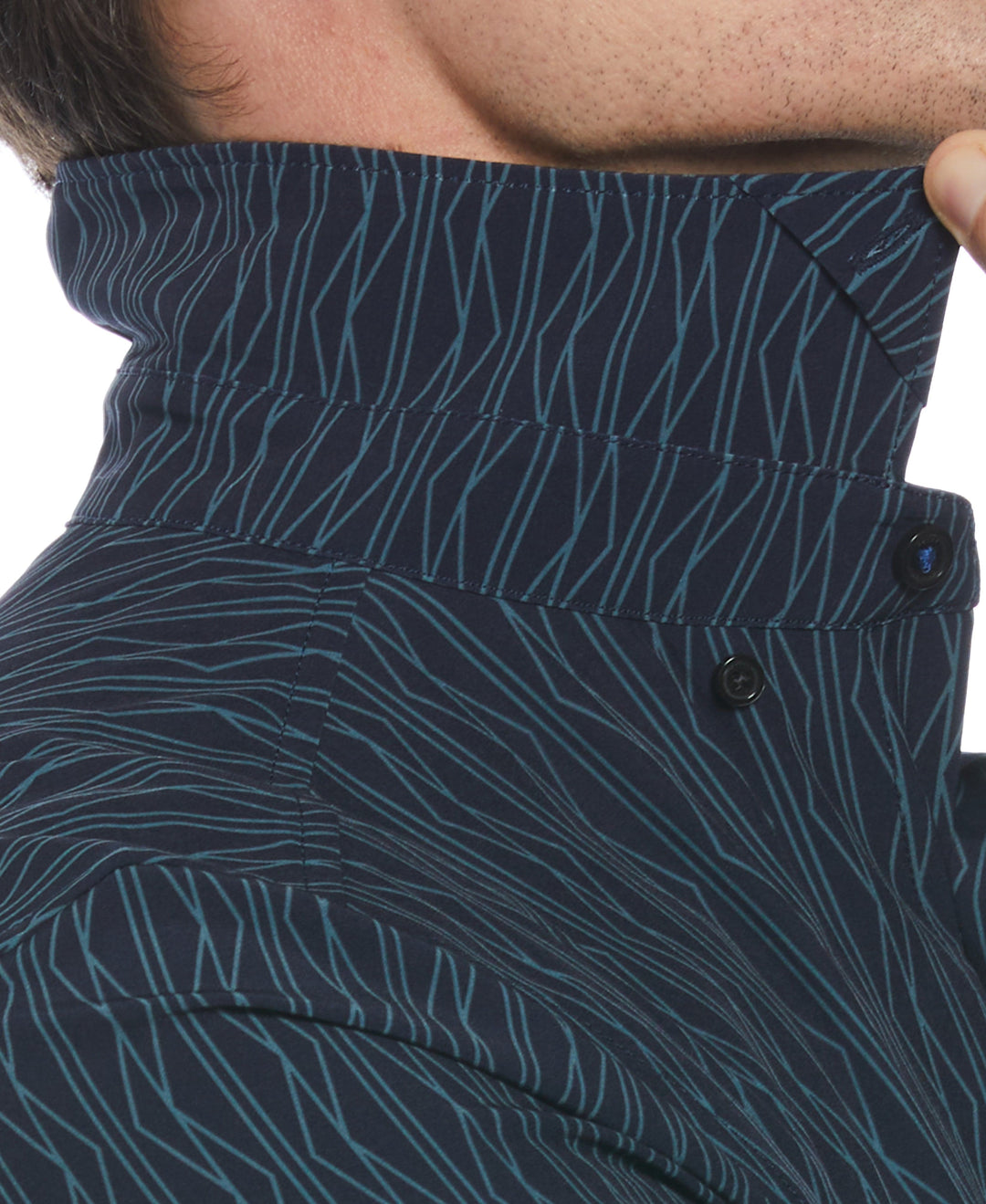 Total Stretch Geo Print Shirt (North Atlantic) 