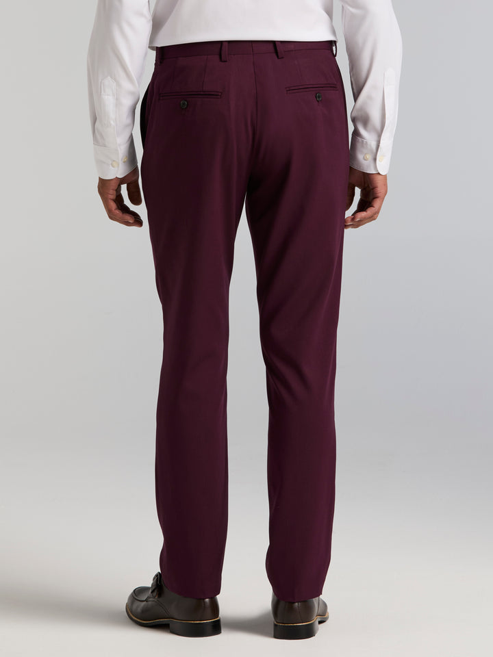 Slim Fit Water Resistant Tech Suit Pant (Winetasting) 