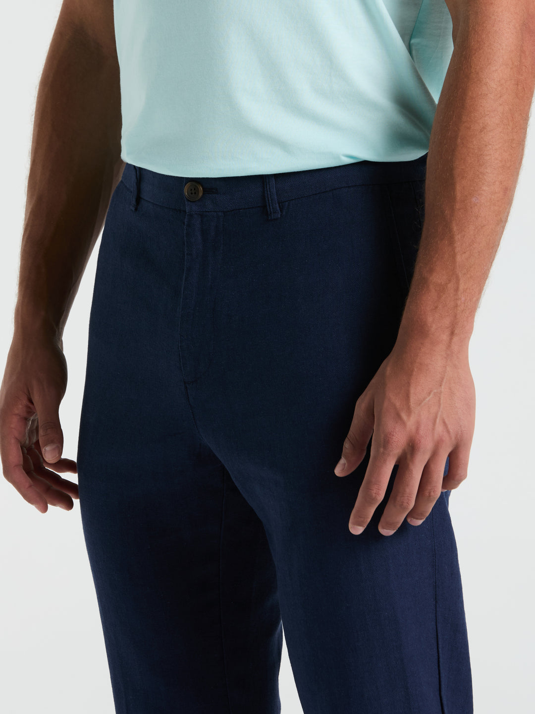Linen Blend Chino Pant (Sargasso Sea) 