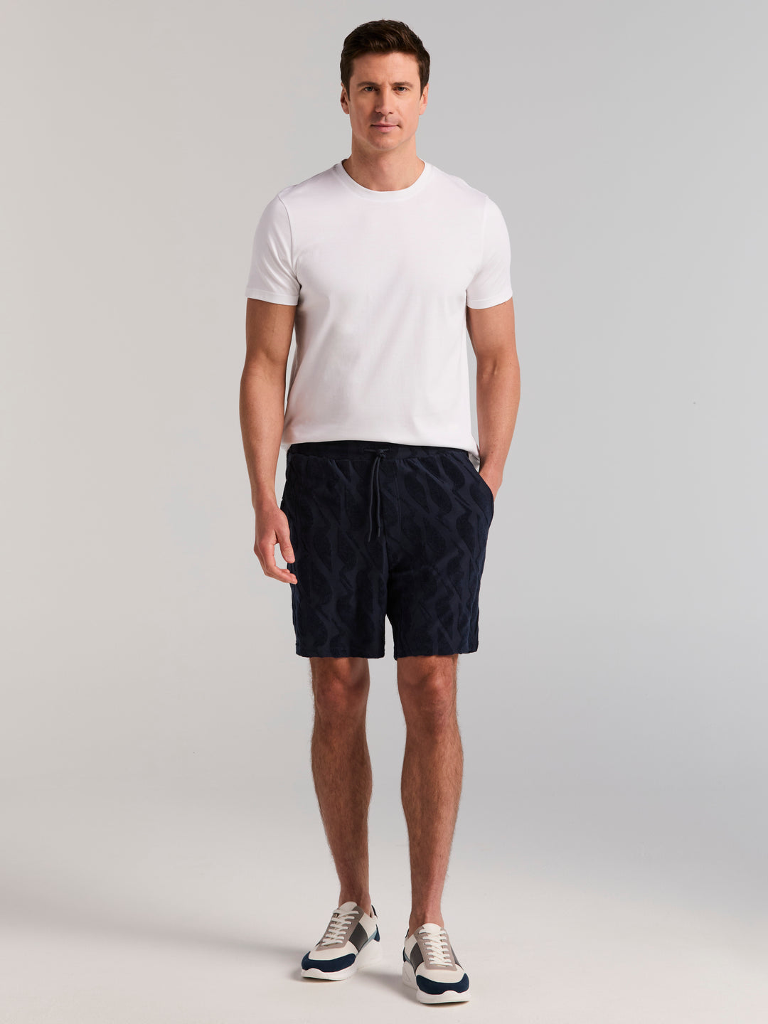 Towel Terry Jacquard Knit Short (Dark Sapphire) 