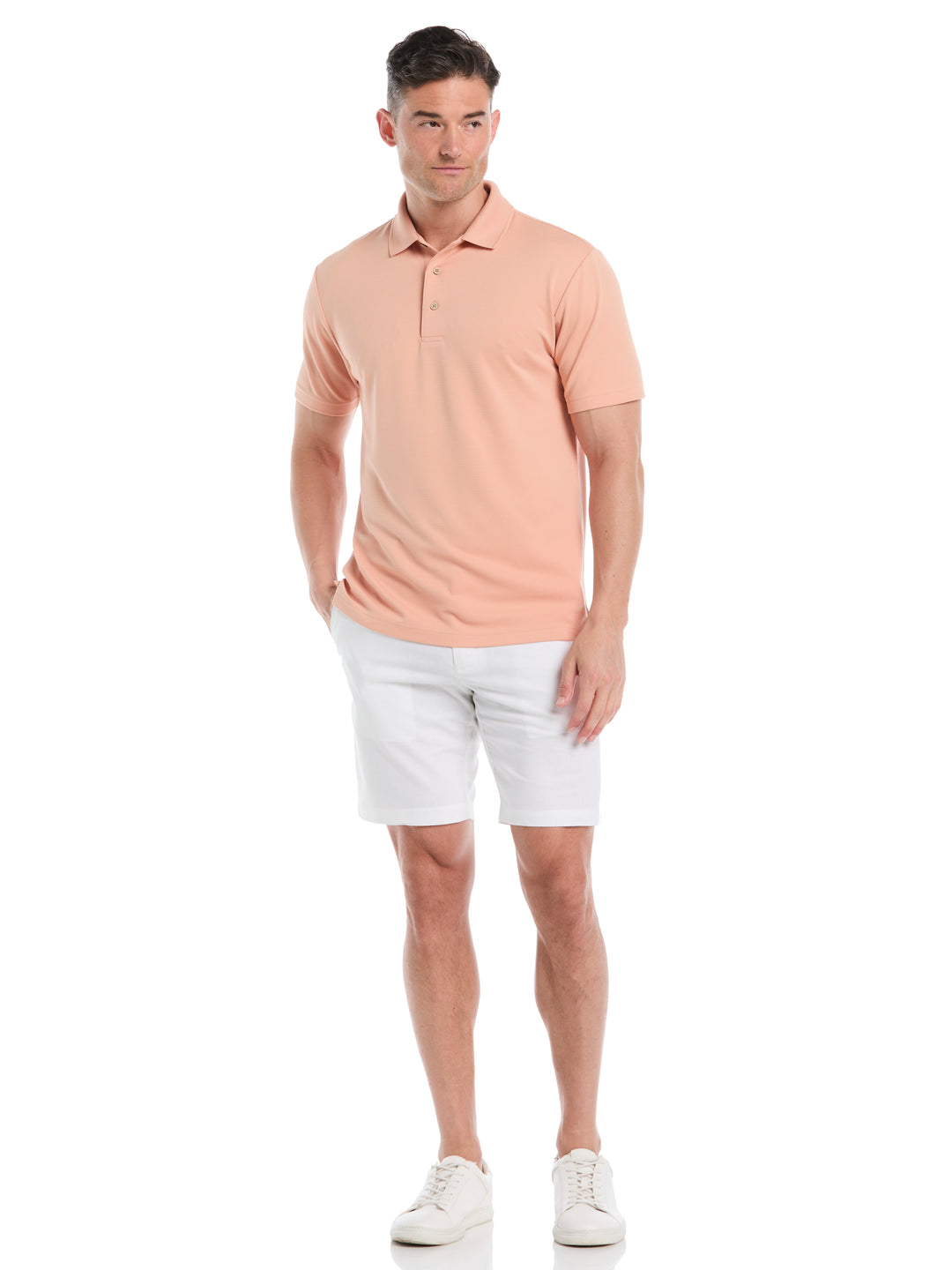 Wicking Ottoman Golf Polo Shirt (Dusty Coral) 