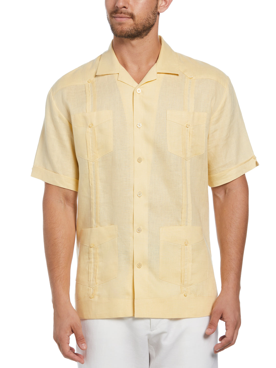 Linen Guayabera Shirt (Banana Crepe) 
