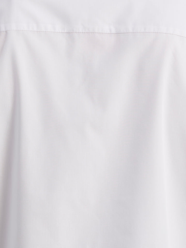 Big & Tall Poplin Guayabera Shirt (Pure White) 