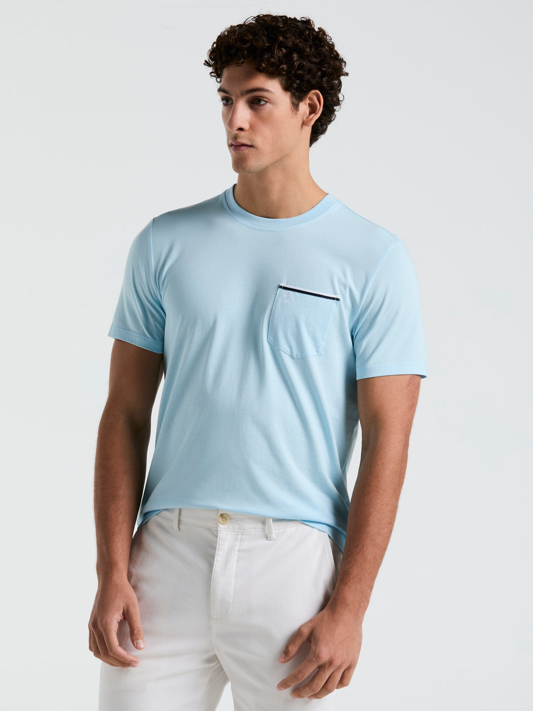 Jersey Earl Tape Tipped Pocket Tee (Crystal Blue) 