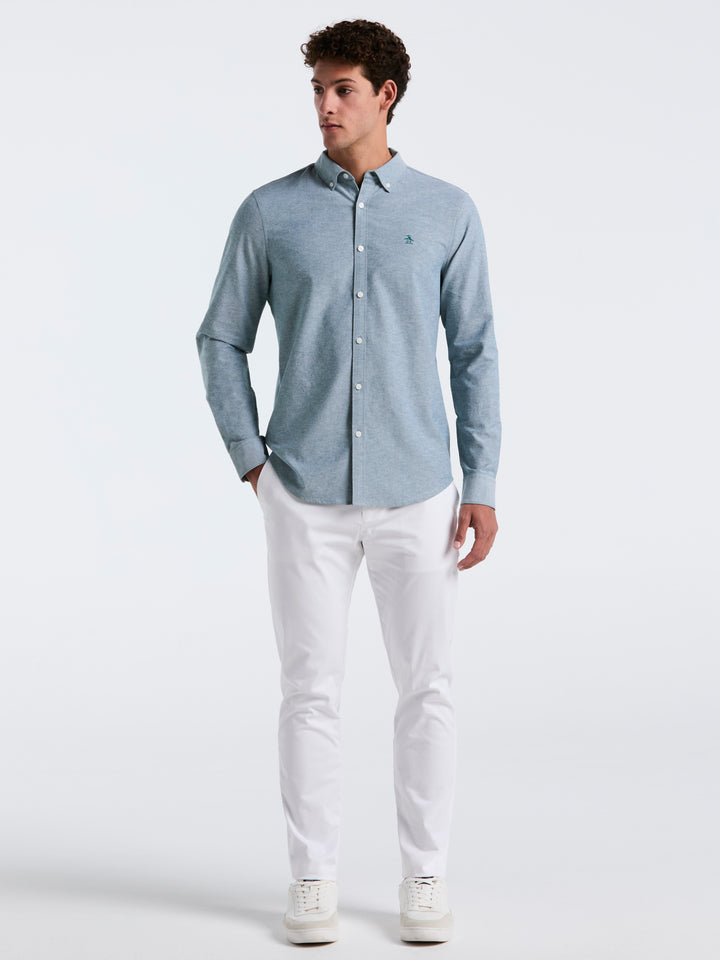 Oxford Long Sleeve Button-Down Shirt (June Bug) 
