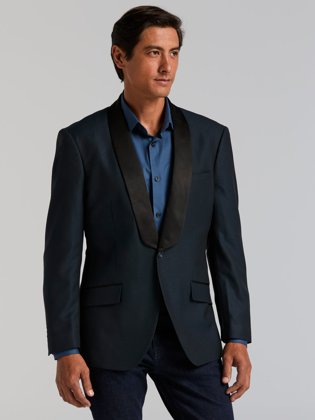 Slim Fit Tuxedo Jacket (Medium Navy) 