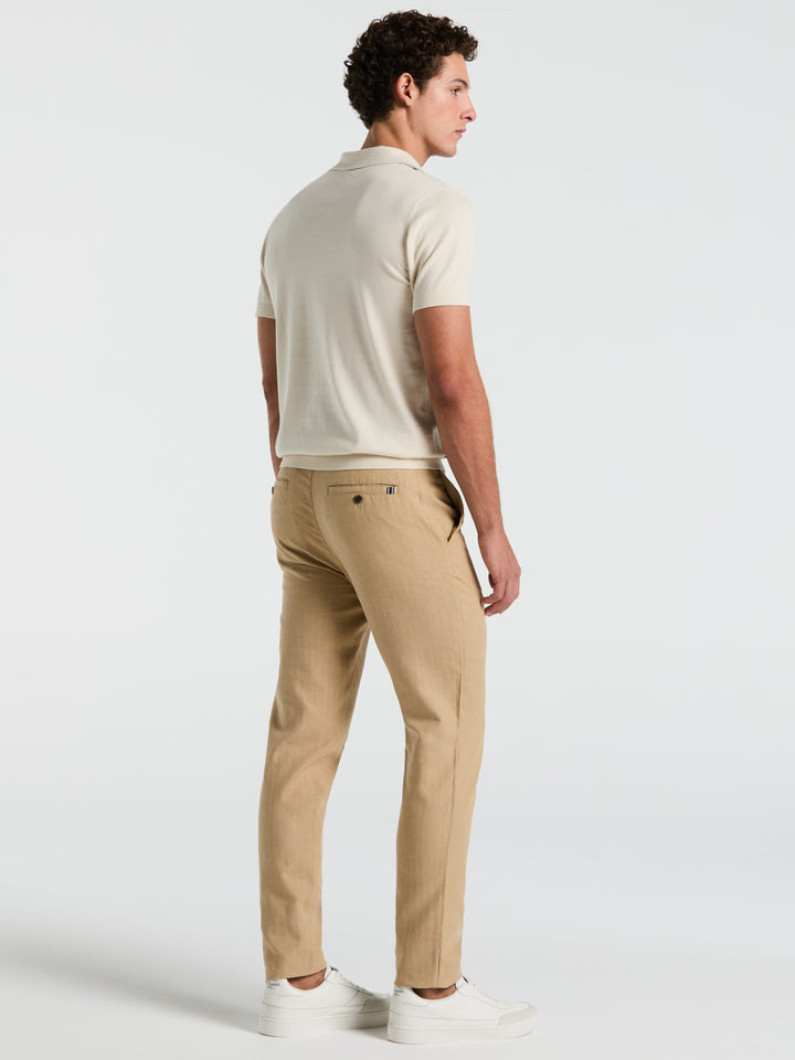 Linen Blend Chino Pant (Travertine) 