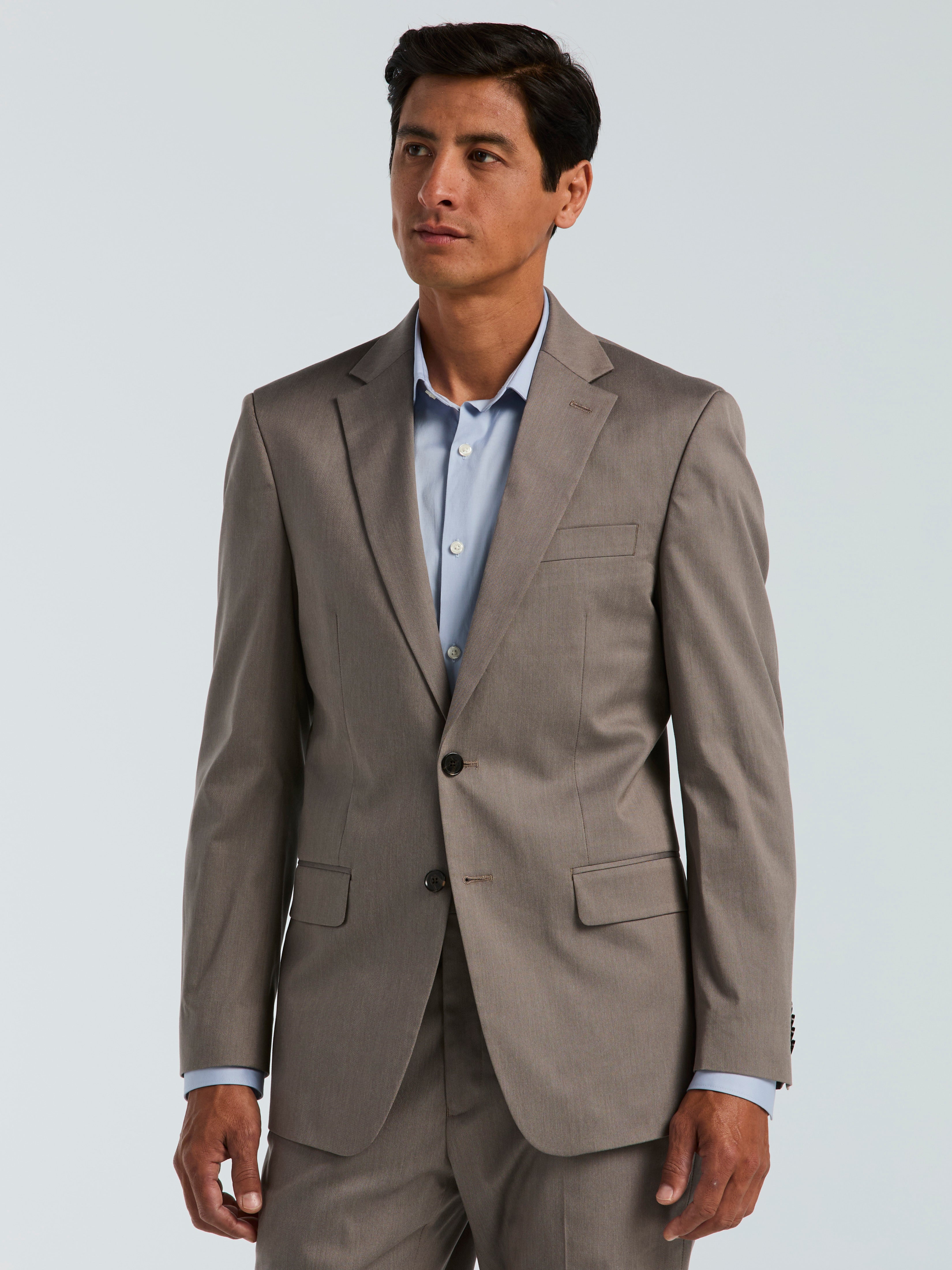 Slim Fit Textured Suit Jacket – Perry Ellis