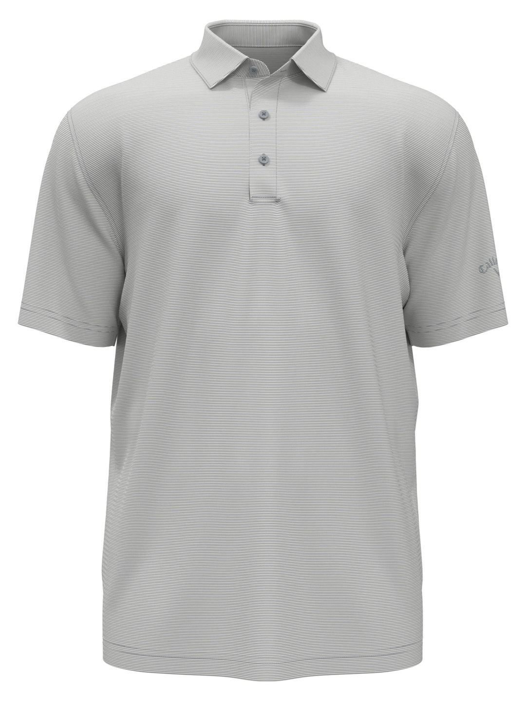 Fine Line Stripe Golf Polo Shirt (Quarry) 