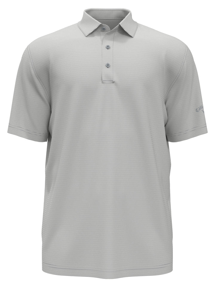 Fine Line Stripe Golf Polo Shirt (Quarry) 